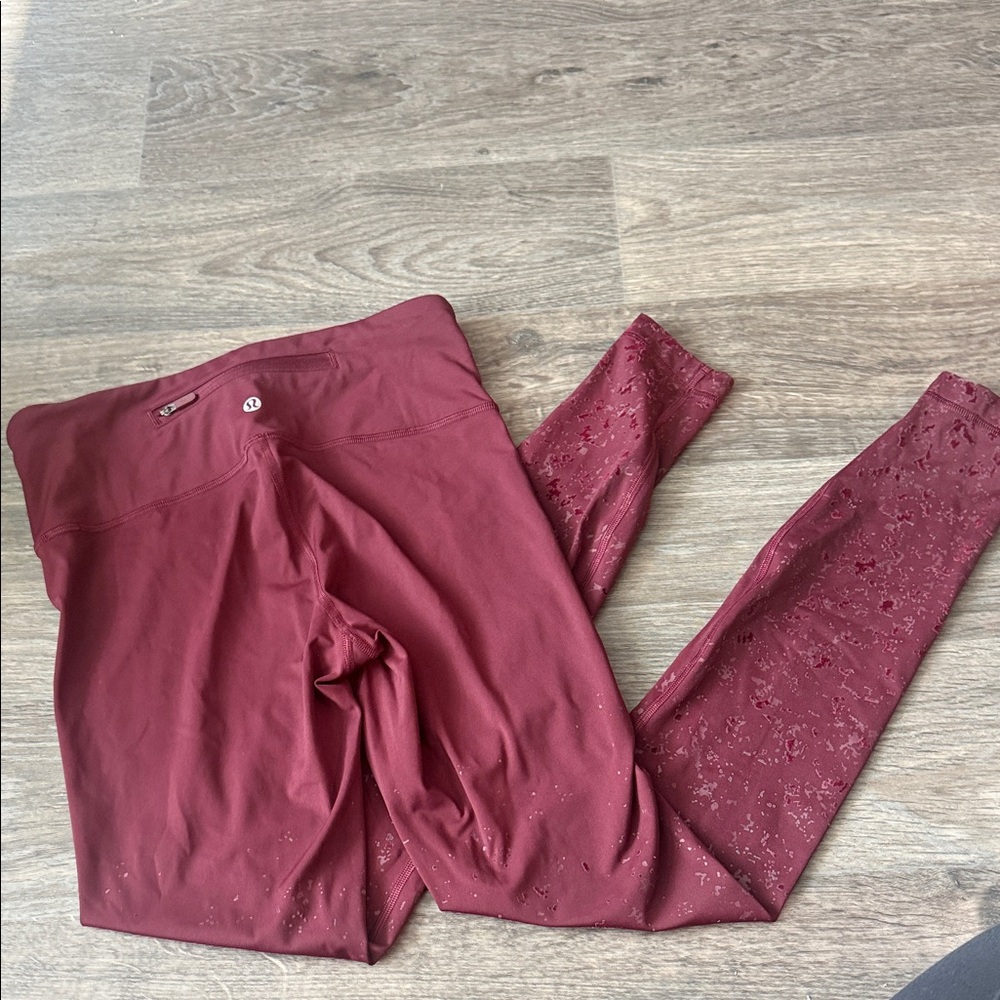lululemon athletica Burgundy Leggings